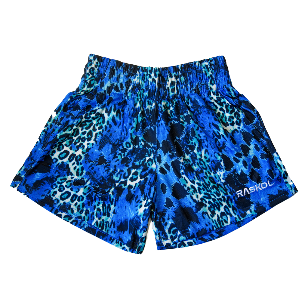 ELECTRIC BLUE PANTHER SILK DUMPYS SHORTS (5