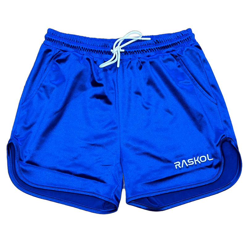 ELECTRIC BLUE SILK SHORTS