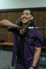 PURPLE TIGER (Post-Workout Button Up Top)