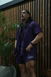 PURPLE TIGER (Post-Workout Button Up Top)