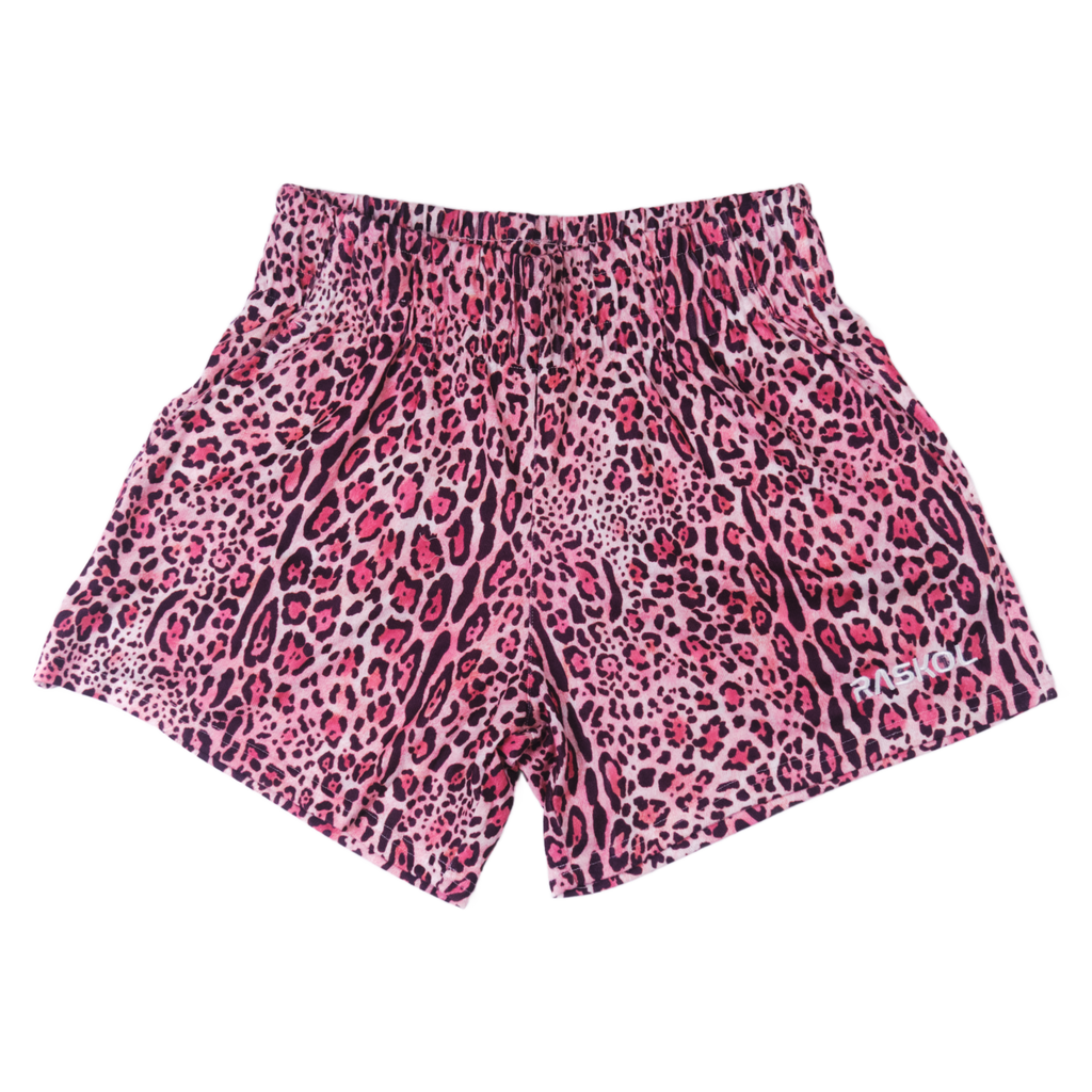 SILK RUBY PINK CHEETAH DUMPYS SHORTS (5